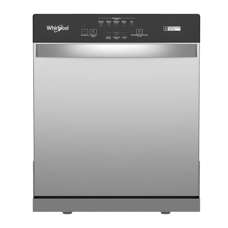 WHIRLPOOL - Lavavajillas de Empotrar WHIRLPOOL 40 Piezas WDF305PCMS Gris