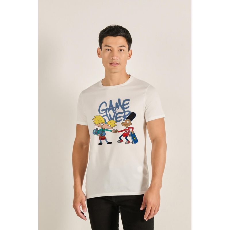 KOAJ - KOAJ Camiseta cuello redondo unicolor para hombre, elaborada Hombre