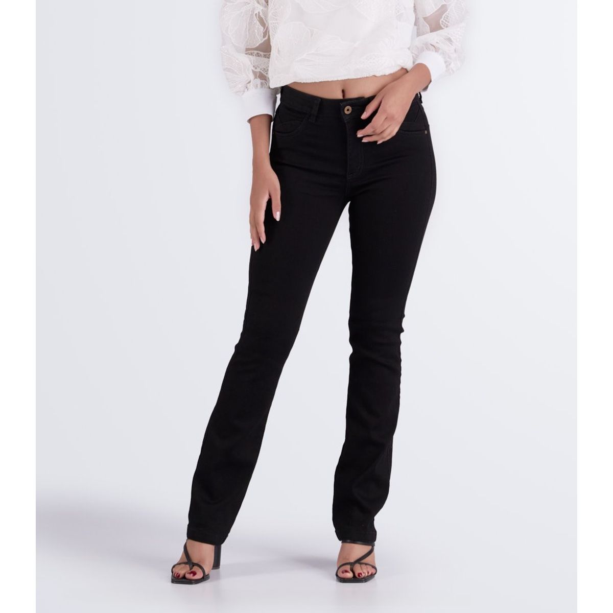 DEREK - Jean Para Mujer Bota Recta Unicolor Derek