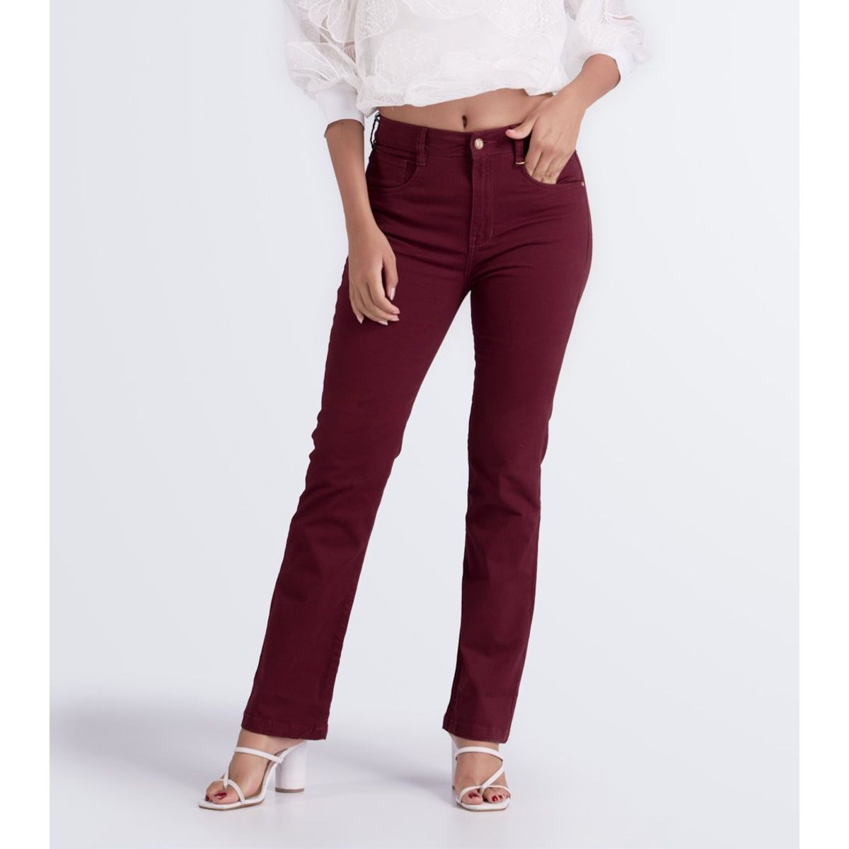 DEREK - Jean Para Mujer Bota Recta Unicolor Derek