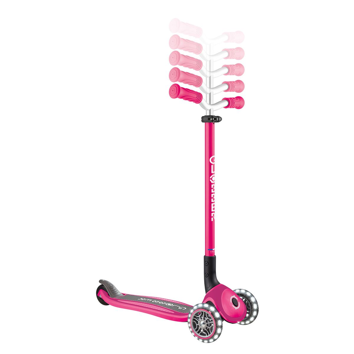 GLOBBER - Patineta Master Lights Rosado Plegable Globber Para Niños
