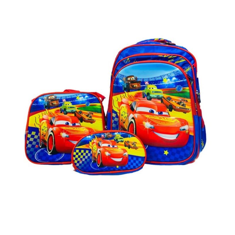 ZHOPI CO - Kit De Maleta Lonchera Y Cartuchera En 3D Niño Azul