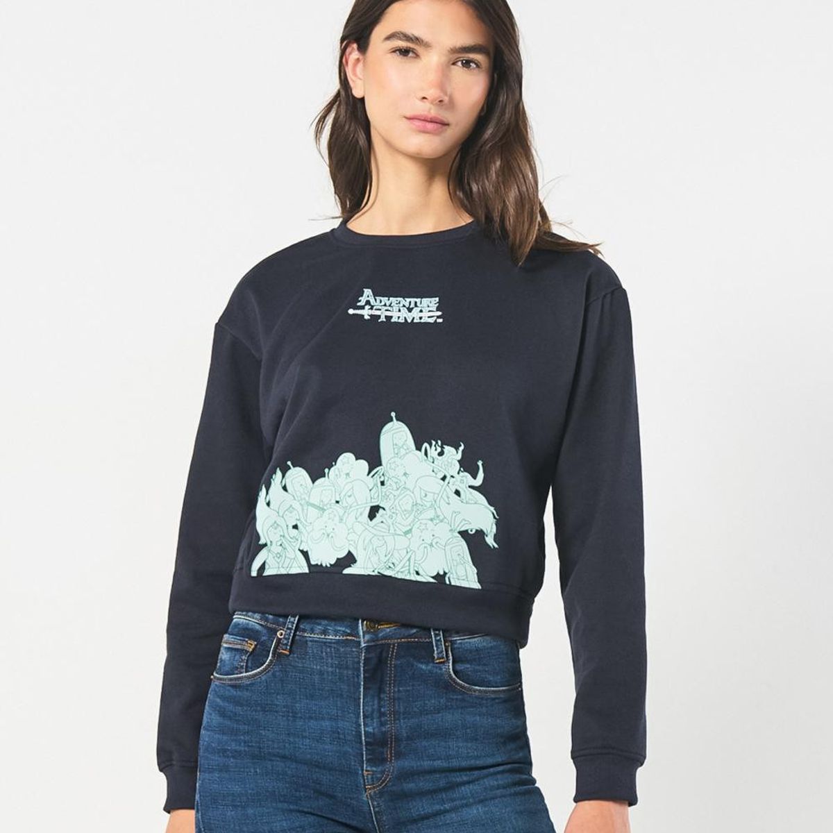 KOAJ - KOAJ Buzo cuello redondo para mujer, con estampado en frente Mujer