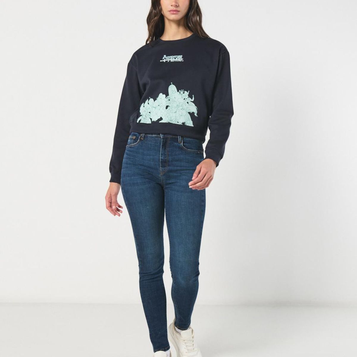 KOAJ - KOAJ Buzo cuello redondo para mujer, con estampado en frente Mujer