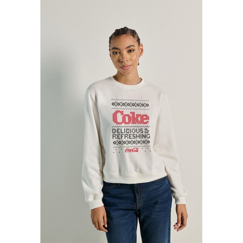 KOAJ - KOAJ Sueter cuello redondo con estampado de Coke MUJER