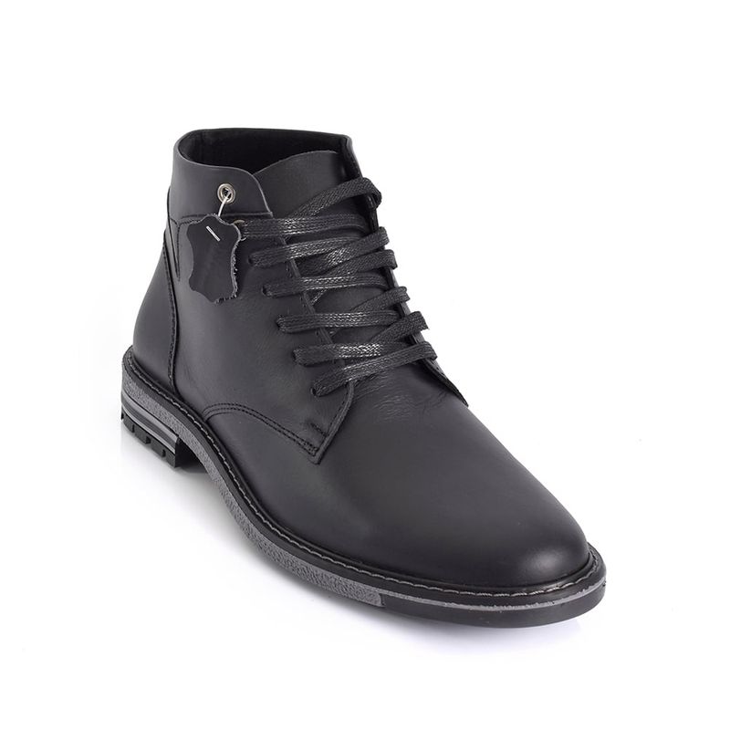 SKY WALK - Sky Walk Botas Cuero Hombres 66311161NEGRO