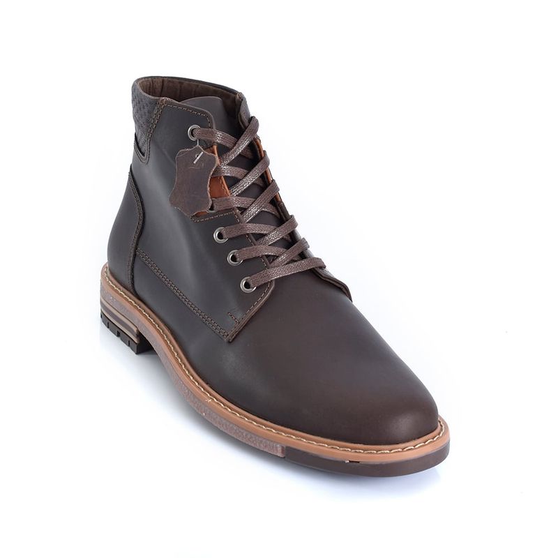 SKY WALK - Sky Walk Botas Cuero Hombres 6631112023-1CAFE