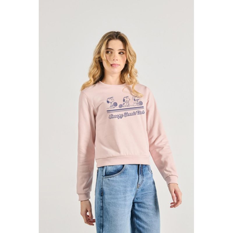 KOAJ - KOAJ Buzo cuello redondo para mujer, con estampado en frente d MUJER