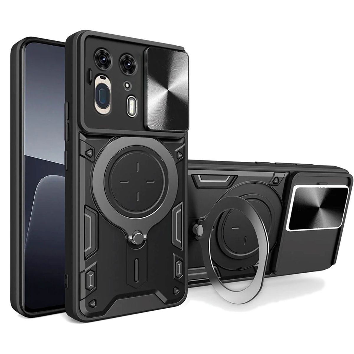 GENERICO - Funda Protección Cámara Soporte Para Motorola Edge 50 Ultra Negro