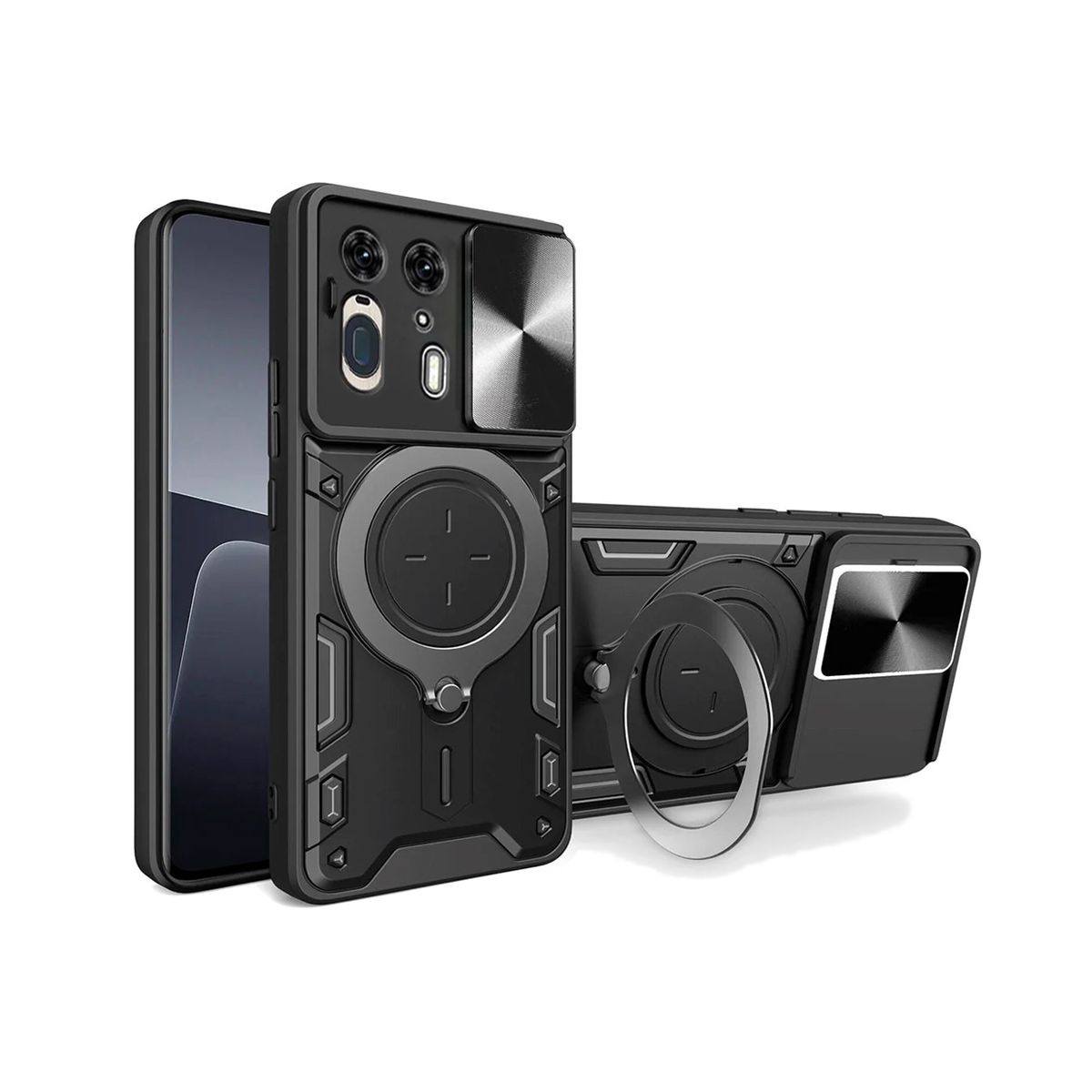 GENERICO - Funda Protección Cámara Soporte Para Motorola Edge 50 Ultra Negro