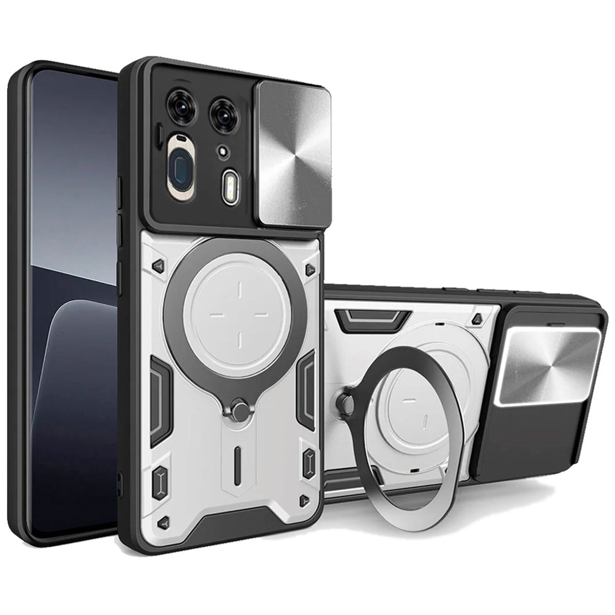 GENERICO - Funda Protección Cámara Soporte Para Motorola Edge 50 Ultra Negro