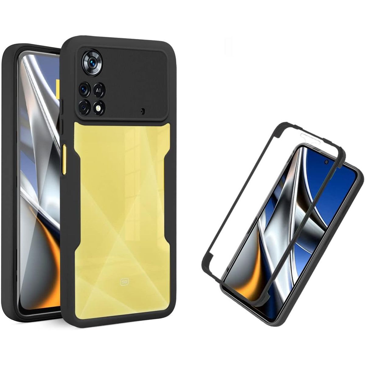 GENERICO - Estuche Protector Case Funda 2 En 1 Full 360 Para Poco x4 Pro 5G