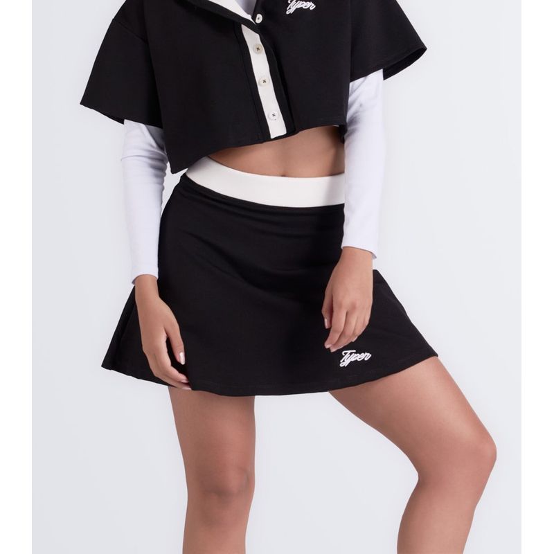 TYPER - Falda Comfort Semi Rotonda Con Tejido Typer