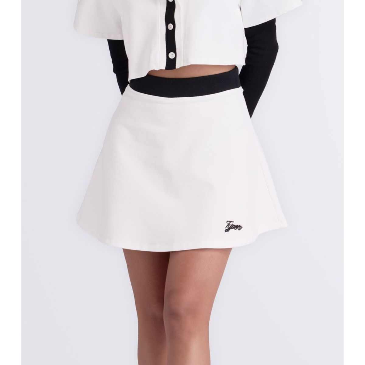 TYPER - Falda Comfort Semi Rotonda Con Tejido Typer