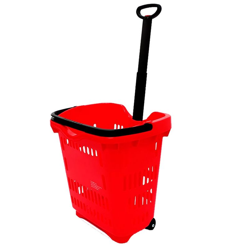 GENERICO - Carro canasta para mercado plástico 2 ruedas.