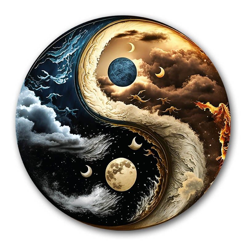 CAJA DE JUEGOS - Rompecabezas Redondo Yin Yang
