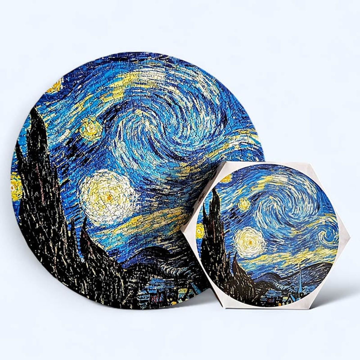 CAJA DE JUEGOS - Rompecabezas Redondo La Noche Estrellada