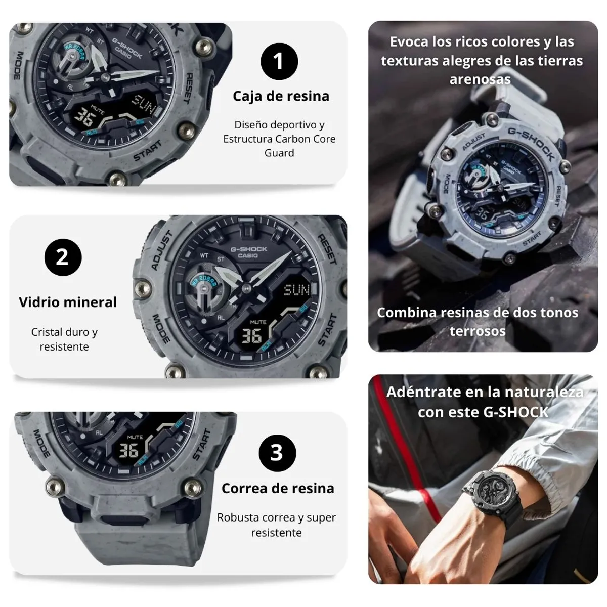 G-SHOCK - Reloj G-SHOCK Casio GA-2200SL-8A Diseño Deportivo