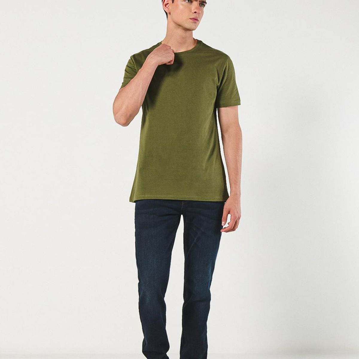 KOAJ - KOAJ Camiseta en algodón unicolor ajustada con manga corta Hombre