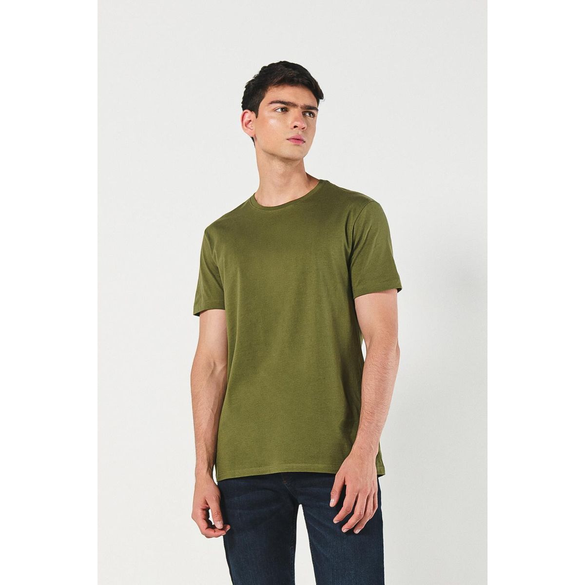 KOAJ - KOAJ Camiseta en algodón unicolor ajustada con manga corta Hombre