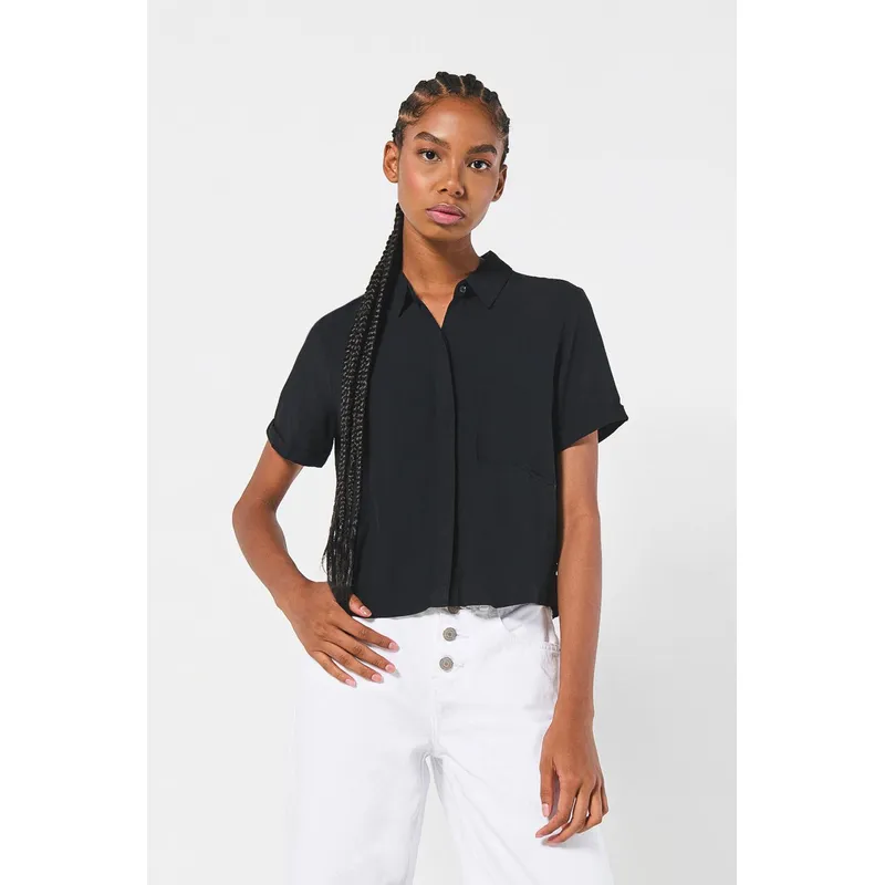 KOAJ - KOAJ BLUSA CAMISERA MANGA CORTA  CON BOLSILLO Mujer