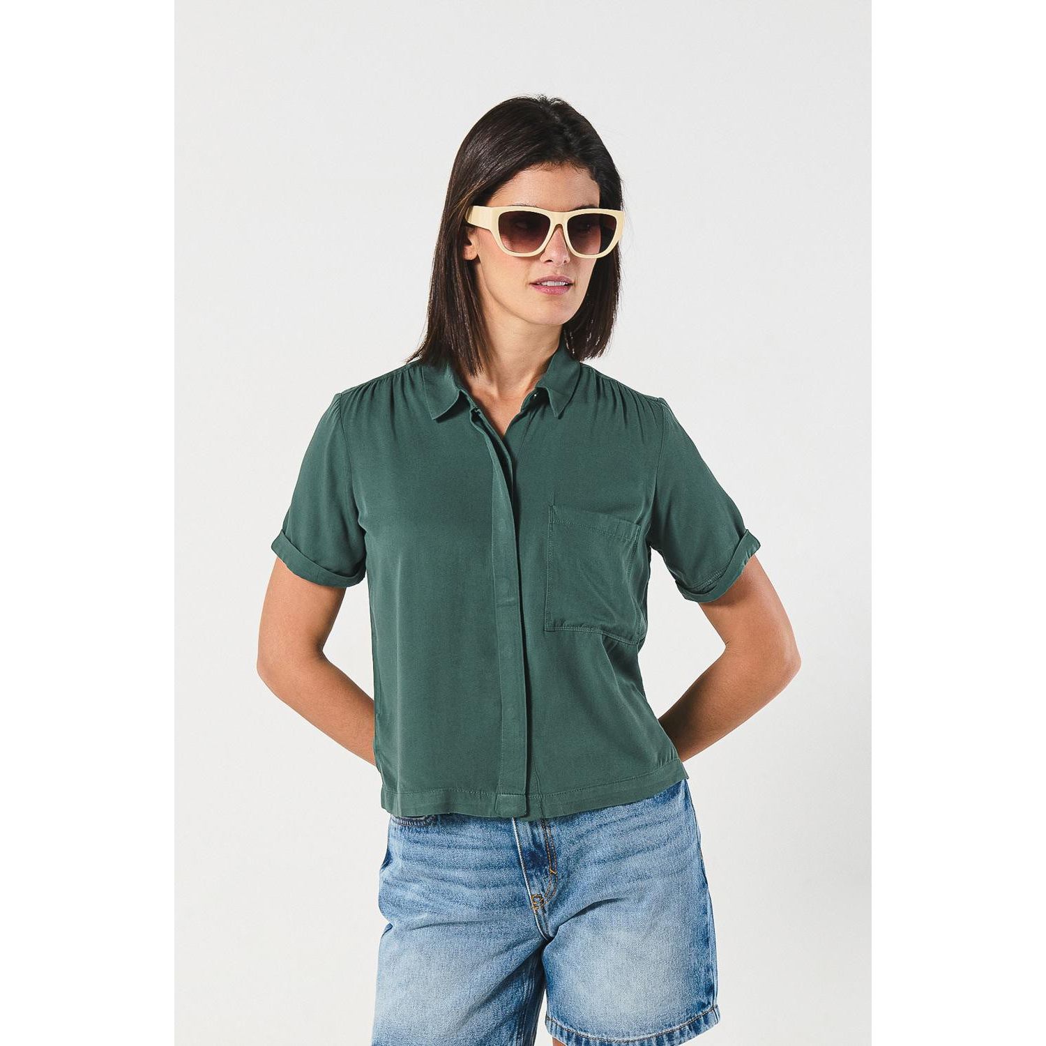 KOAJ BLUSA CAMISERA MANGA CORTA CON BOLSILLO Mujer KOAJ - Main Image