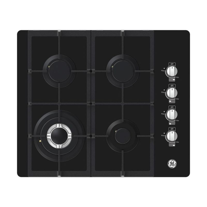 GENERAL ELECTRIC - Estufa GE 60 cm 4 Puestos Gas Natural CGG6025V1 Negro