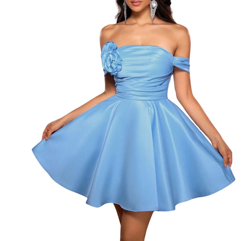 YURELKSHOP - VESTIDO CORTO DE FIESTA GRADO MATRIMONIO GALA