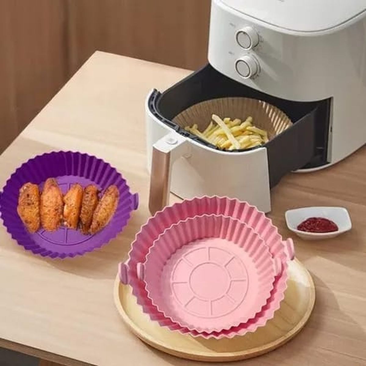 SKY - Moldes De Silicona Resistentes Para Airfryer Freidora Set X6