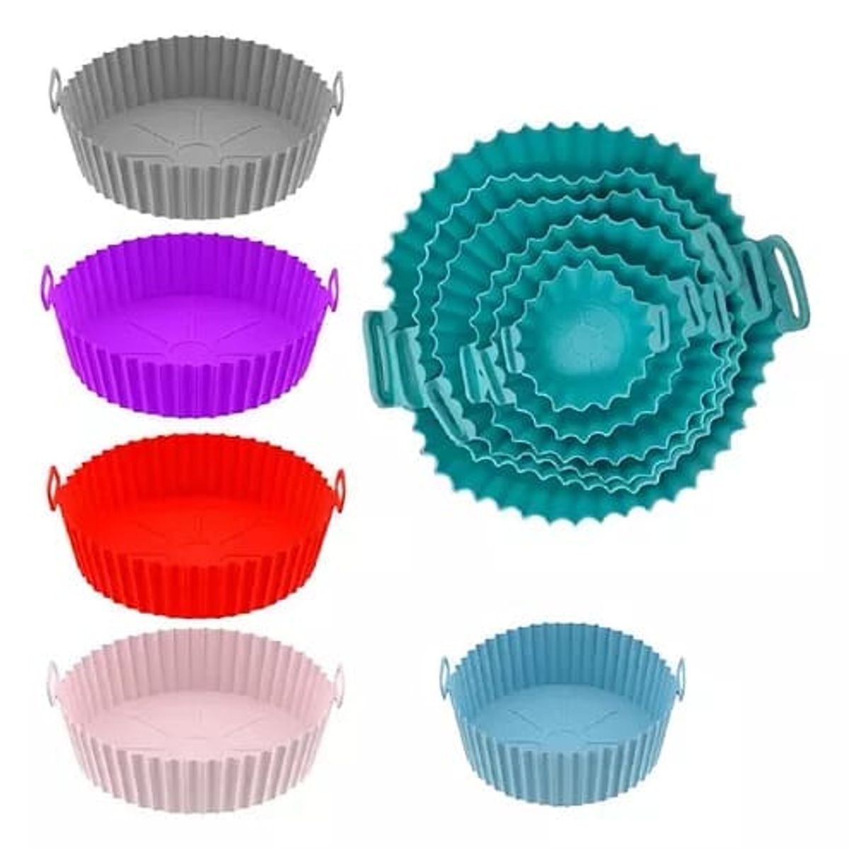 SKY - Moldes De Silicona Resistentes Para Airfryer Freidora Set X6