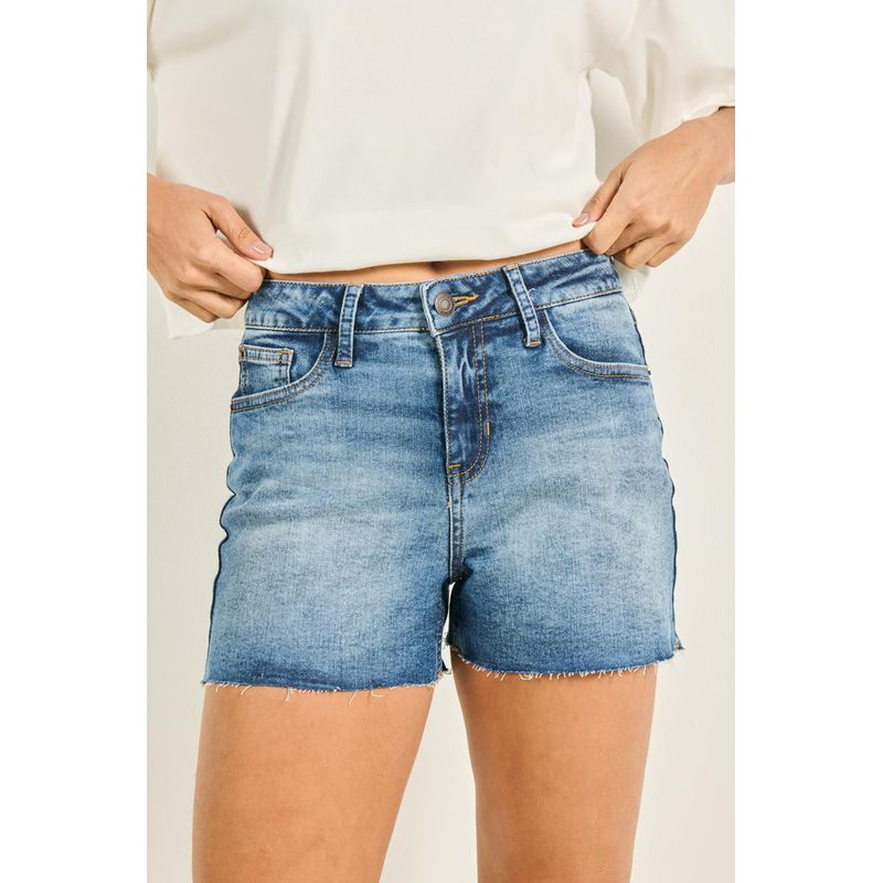 KOAJ - KOAJ Short en jean azul claro para mujer cuenta con 5 bolsillo MUJER