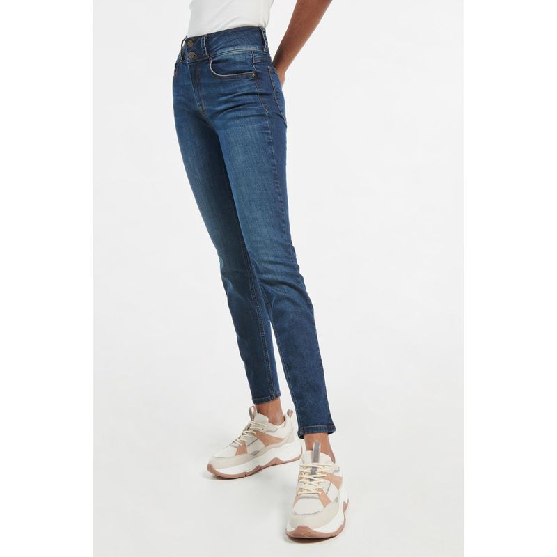 KOAJ - KOAJ Jean push up tiro alto gris sin rotos Estampado 49 MUJER