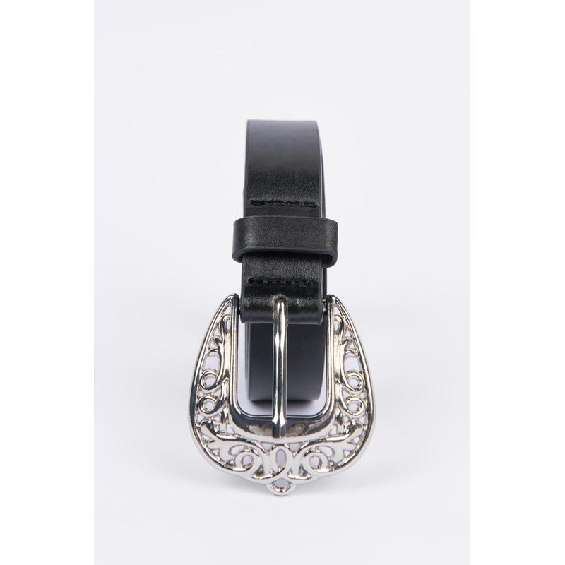 KOAJ - KOAJ Cinturón unicolor con hebilla y puntera metálicas con d Mujer