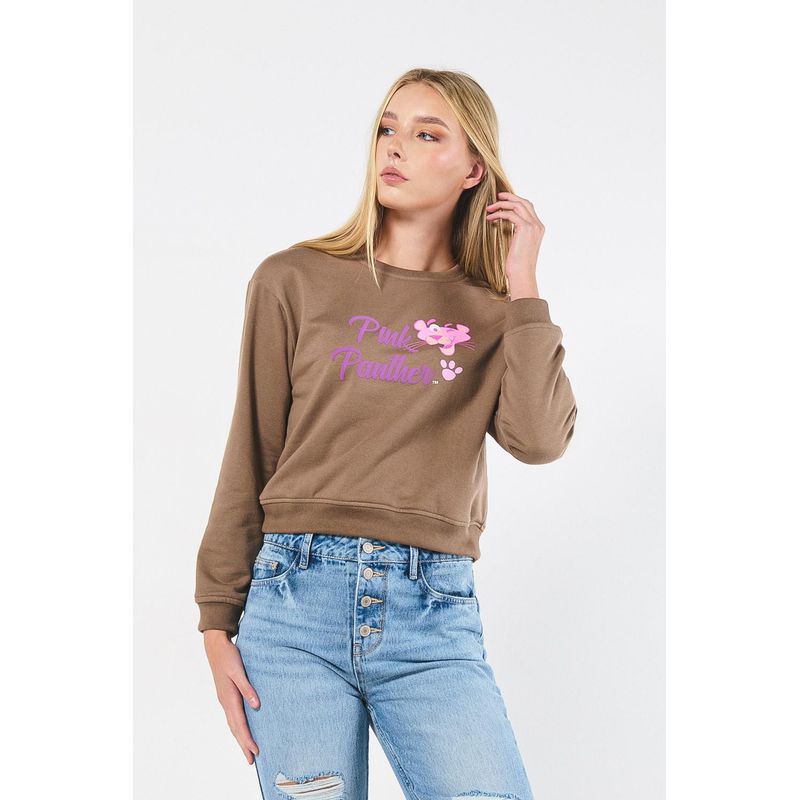 KOAJ - KOAJ Buzo cuello redondo para mujer, con estampado en frente d MUJER