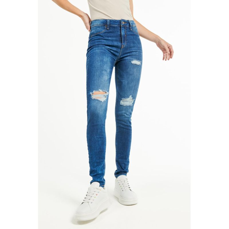 KOAJ - KOAJ Jean Jegging tiro alto MUJER