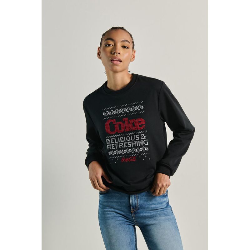 KOAJ - KOAJ Sueter cuello redondo con estampado de Coke MUJER