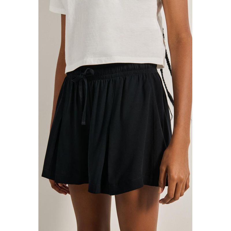 KOAJ - KOAJ Short negro para mujer, elaborado en tela viscosa y con u MUJER