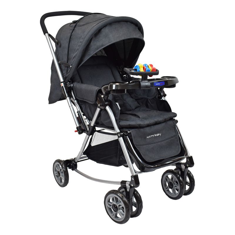 HAPPY BABY - Coche Bebe Mecedora Happy Baby Logan Negro