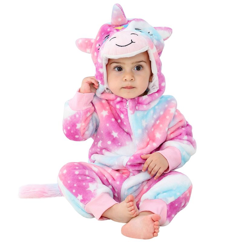 GENERICO - Pijama Térmica Enterizo Unicornio Talla 4
