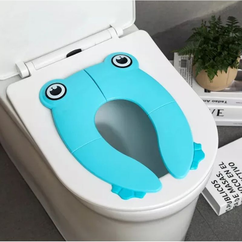 GENERICO - reductor de baño infantil plegable portatil sapito azul