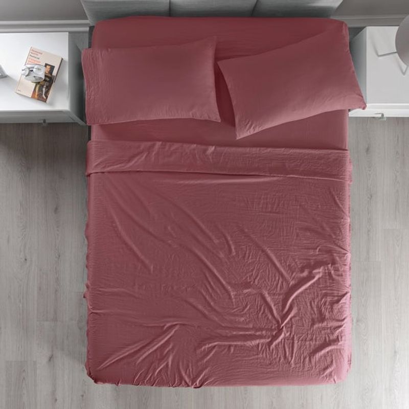 VIANNEY - Sábanas Viasoft Washed Blush King Size Vianney