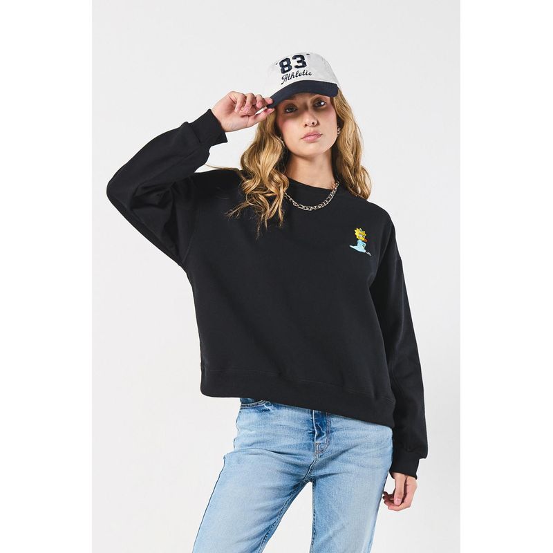 KOAJ - KOAJ Buzo cuello con estampada en frente de Los Simpson para m MUJER