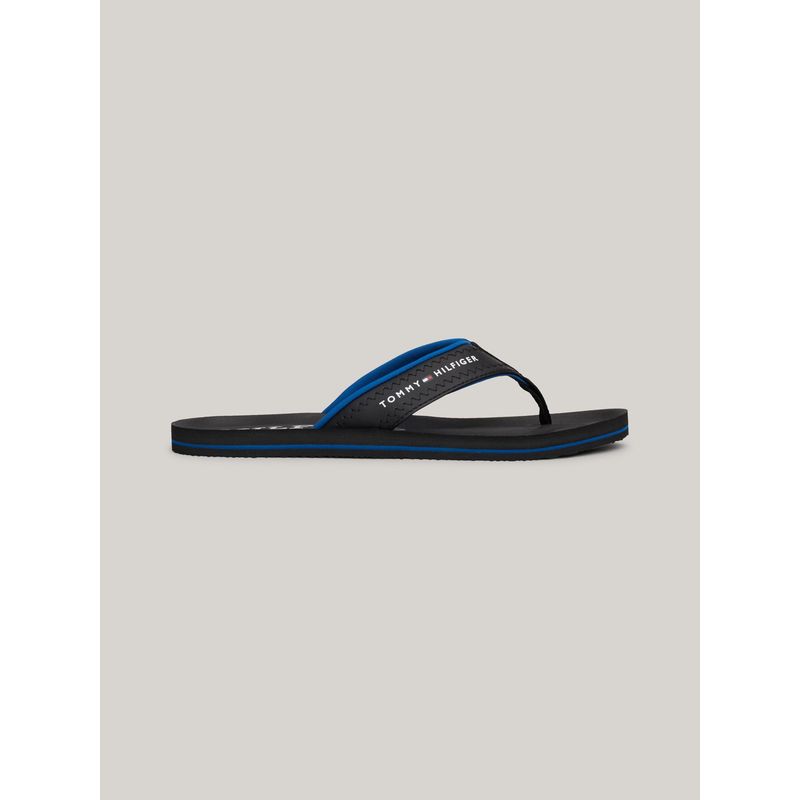 TOMMY HILFIGER - Sandalias negro con logo en tiras Tommy Hilfiger