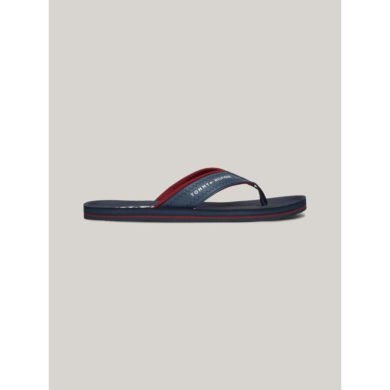TOMMY HILFIGER - Sandalias azul con logo en tiras Tommy Hilfiger