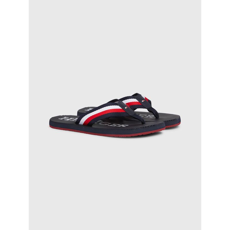 TOMMY HILFIGER - Sandalias azul Signature estriadas Tommy Hilfiger