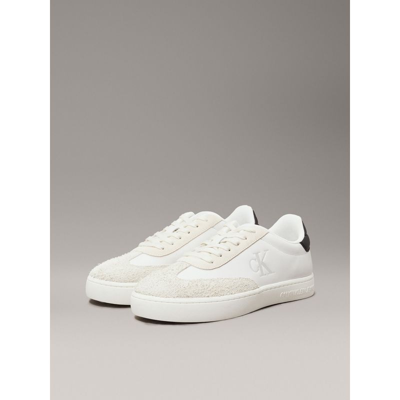 CALVIN KLEIN - Tenis Blanco Classic De Cuero Calvin Klein
