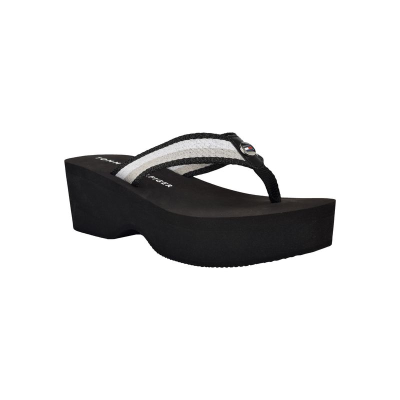 TOMMY HILFIGER - Sandalia negra con plataforma kezo Tommy Hilfiger