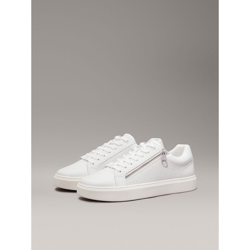 CALVIN KLEIN - Tenis Blanco Con Monograma Y Cremallera En El Lateral Calvin Klein
