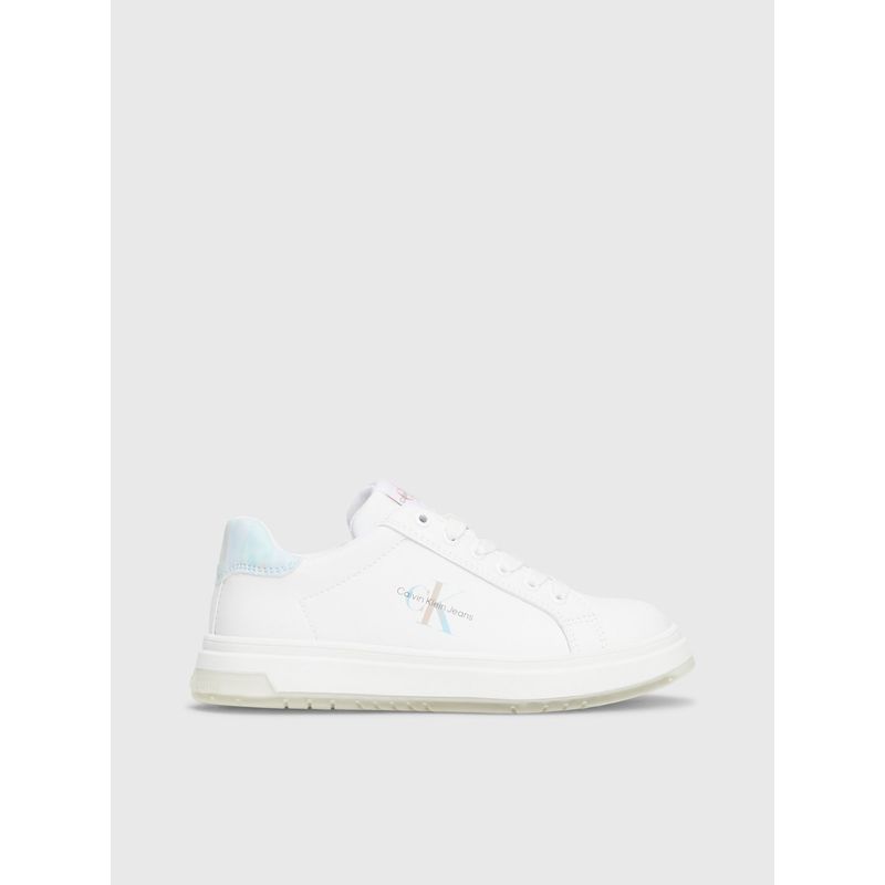 CALVIN KLEIN - Tenis blanco con cordones para niña Calvin Klein