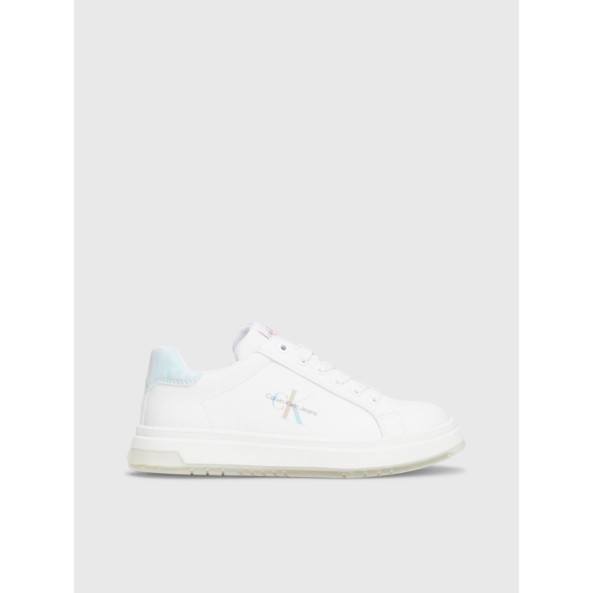 CALVIN KLEIN - Tenis Blancos CK Jeans con Detalle Celeste Calvin Klein